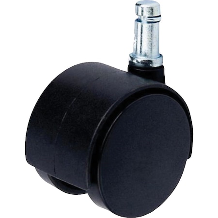 All-Source 2 In. Dia. Black Twin Wheel Caster with 7/8 In. Stem 243639